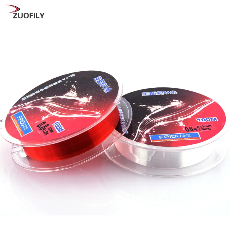 

Fishing Line Super Strong Japanese 100m 100% Nylon Transparent Not Fluorocarbon Fishing Tackle Not linha multifilamento