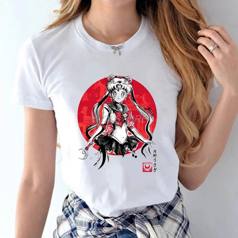 Sailor Moon t Shirt women Clothes Tops Kawaii T-shirts Harajuku cartoon Cat Tshirt Short Sleeve Plus Size Tee Shirt Femme girl
Sailor Moon t Shirt women Clothes Tops Kawaii T-shirts Harajuku cartoon Cat Tshirt Short Sleeve Plus Size Tee Shirt Femme girl