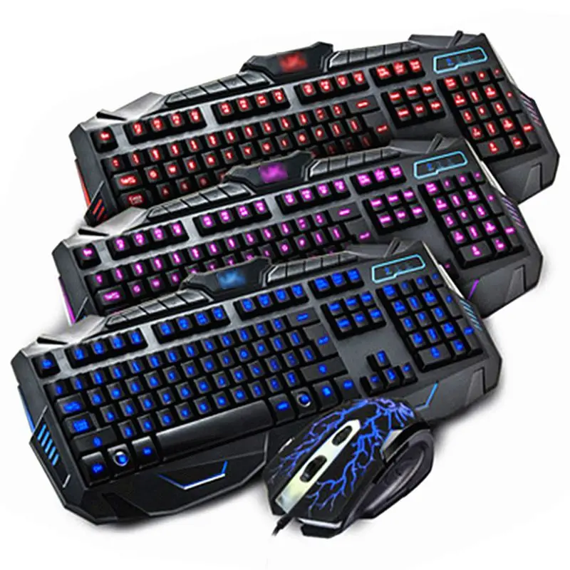 V100 Tri-Color Backlight Cool Game Internet Cafe Keyboard Mouse And Mouse Multimedia Burst Mouse Keyboard Set 
V100 Tri-Color Backlight Cool Game Internet Cafe Keyboard Mouse And Mouse Multimedia Burst Mouse Keyboard Set