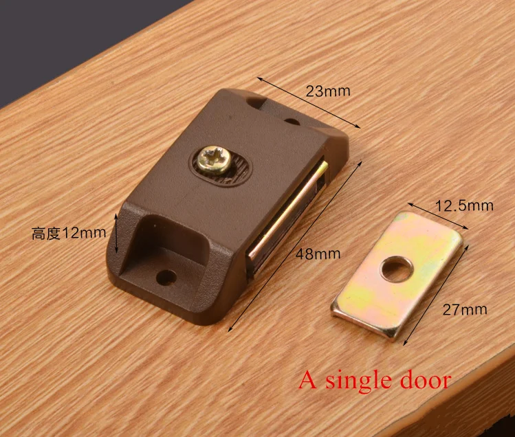 Brown 5pc 42mm Magnetic Cabinet Cupboard Door Fasten Latch Snap Clasp Magnet
