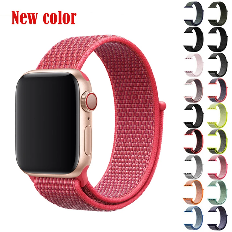 Colorful Nylon Sport Loop Replacment Band for Apple Watch Series 1/2/3/4 Lightweight Soft Breathable Woven Strap 40/44MM38/42MM
Colorful Nylon Sport Loop Replacment Band for Apple Watch Series 1/2/3/4 Lightweight Soft Breathable Woven Strap 40/44MM38/42MM