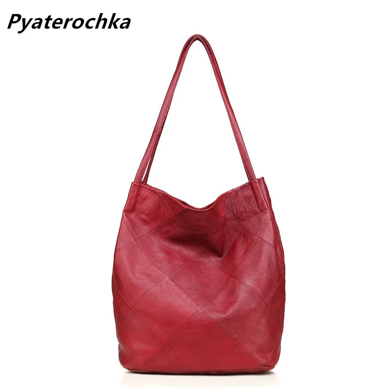 Pyaterochka Women Handbag Genuine Leather Shoulder Bag Plaid Big Large Capacity Luxury Ladies Handbags High Quality Casual Totes
Pyaterochka Women Handbag Genuine Leather Shoulder Bag Plaid Big Large Capacity Luxury Ladies Handbags High Quality Casual Totes