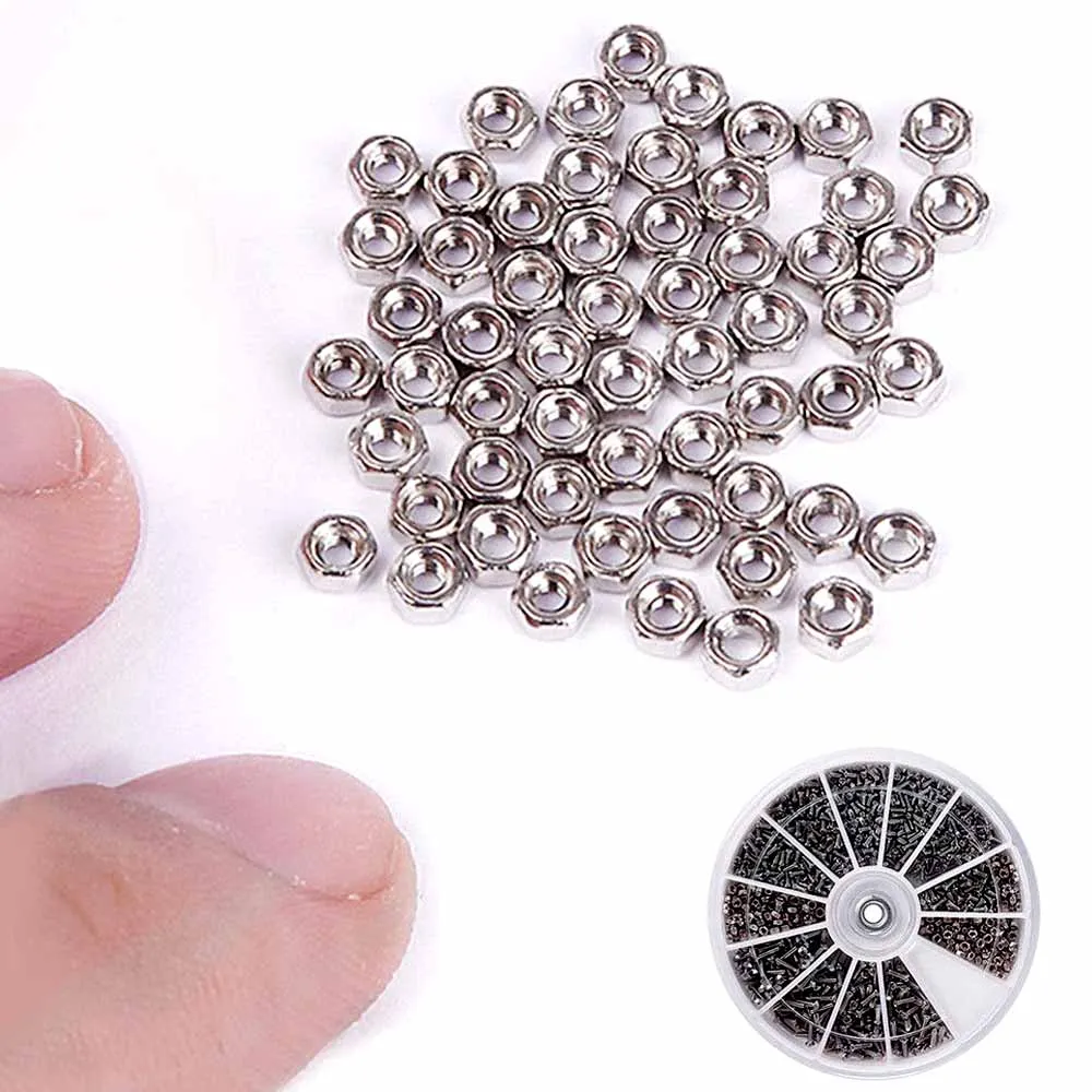 600pcs Stainless Steel Screw 12 Kinds of Small Screws Nuts Assortment Screws Nuts Assortment Kit M1 M1.2 Screwdriver Repair
600pcs Stainless Steel Screw 12 Kinds of Small Screws Nuts Assortment Screws Nuts Assortment Kit M1 M1.2 Screwdriver Repair