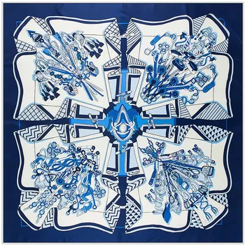 130*130CM New Arrival 100% Silk Scarf Euro Chain Print Neckerchief Women Scarves&Wraps Big Hijab Square Scarves Silk Bandana
130*130CM New Arrival 100% Silk Scarf Euro Chain Print Neckerchief Women Scarves&Wraps Big Hijab Square Scarves Silk Bandana