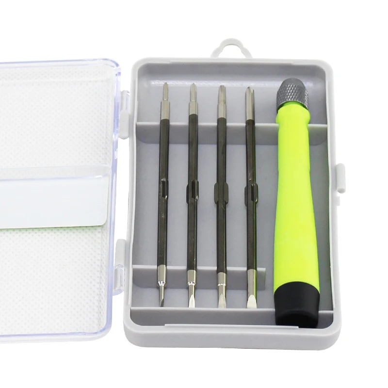 5 In 1 Precision Screwdriver Set High Quality Profession Instrument Repair Tool Kit With 4*screwdriver Bits for Watch Phone
5 In 1 Precision Screwdriver Set High Quality Profession Instrument Repair Tool Kit With 4*screwdriver Bits for Watch Phone
