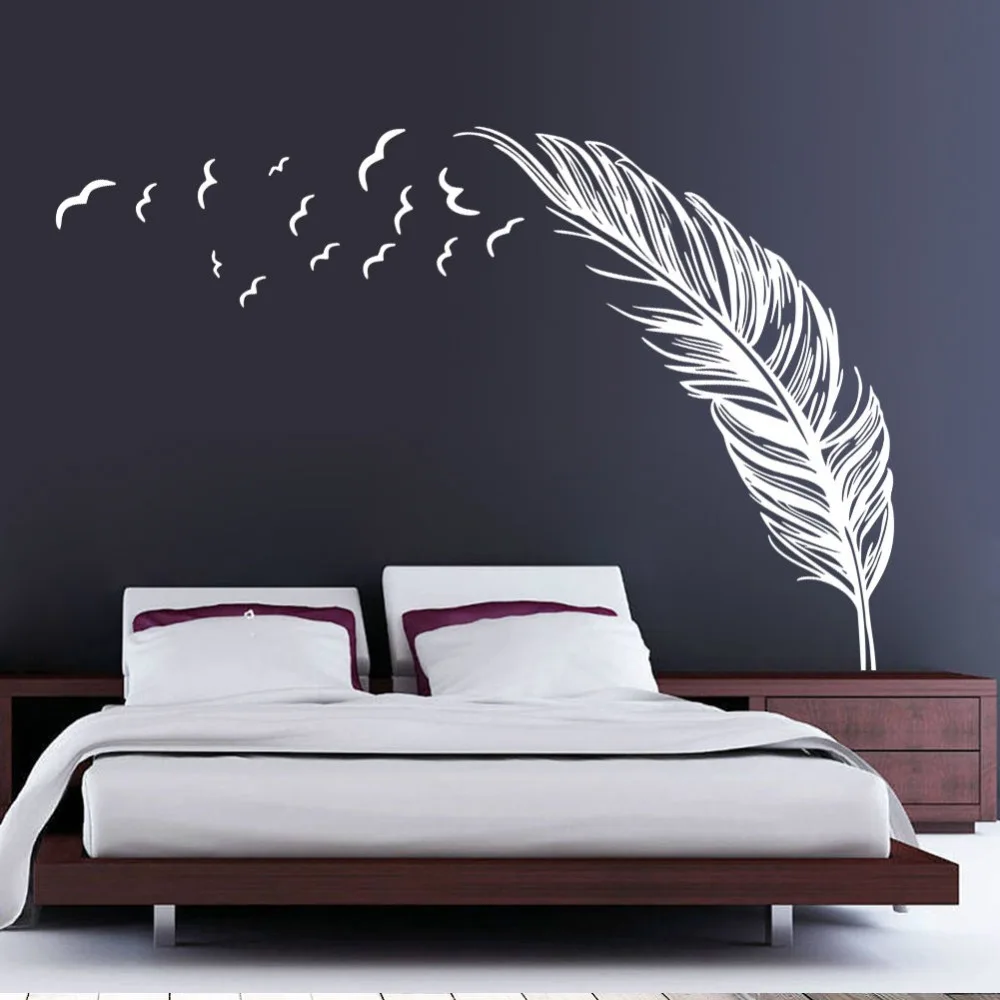 Free Shipping Fashion Home Decor Feather sea gull birds Vinyl Wall Sticker left right choice Feather Decals KW-92
Free Shipping Fashion Home Decor Feather sea gull birds Vinyl Wall Sticker left right choice Feather Decals KW-92