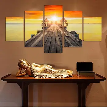 5Panels Wall Art Pictures Romantic Beach Lovely Bridge Seascape Painting On Canvas Room Decor Modern Drawing Room Decoration
5Panels Wall Art Pictures Romantic Beach Lovely Bridge Seascape Painting On Canvas Room Decor Modern Drawing Room Decoration