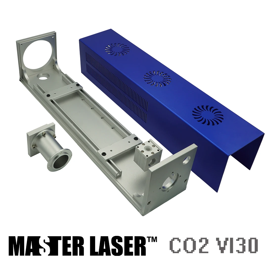 Al Case of CO2 30W RF Laser Marking Machine Laser Holder Parts for Synrad VI30 CRD 30w Laser Path Case Mounts
