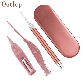 3Pcs /1Set LED Illuminate Stainless Steel Ear Tapping Ear Clean Booger cleaner Earwax Skimmed Ear Selection Rose gold Tool 1O24
3Pcs /1Set LED Illuminate Stainless Steel Ear Tapping Ear Clean Booger cleaner Earwax Skimmed Ear Selection Rose gold Tool 1O24