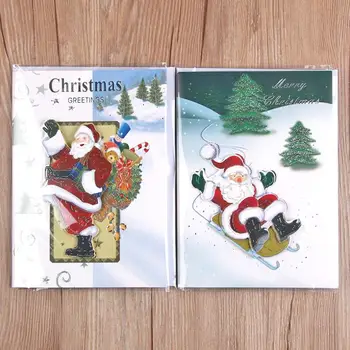Music 3D Laser Cut Christmas Tree and Santa Claus Paper Card Handmade Merry Christmas Greeting Cards Xmas Gifts 5pcs/lot
Music 3D Laser Cut Christmas Tree and Santa Claus Paper Card Handmade Merry Christmas Greeting Cards Xmas Gifts 5pcs/lot