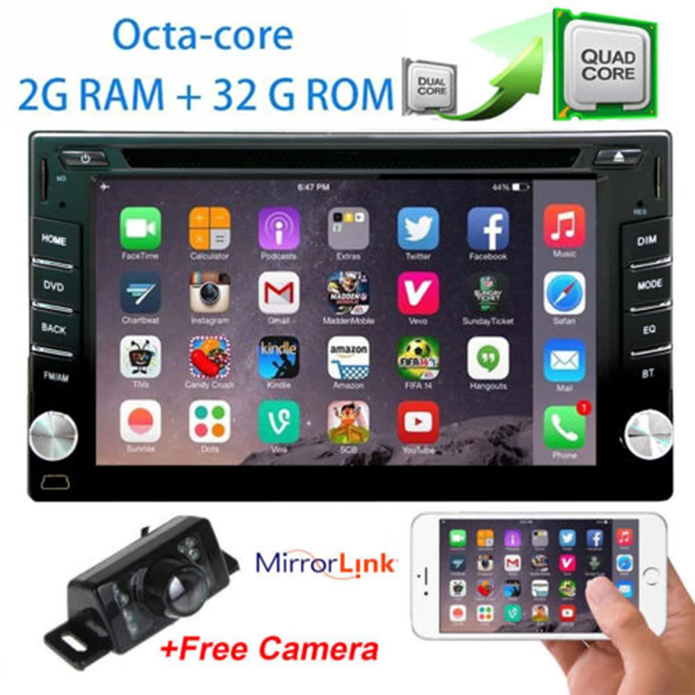 Wireless camera+8-Core Android 7.1 car PC computer Auto Radio Stereo DVD GPS 2 Din Head Unit Bluetooth Steering Wheel Control
Wireless camera+8-Core Android 7.1 car PC computer Auto Radio Stereo DVD GPS 2 Din Head Unit Bluetooth Steering Wheel Control