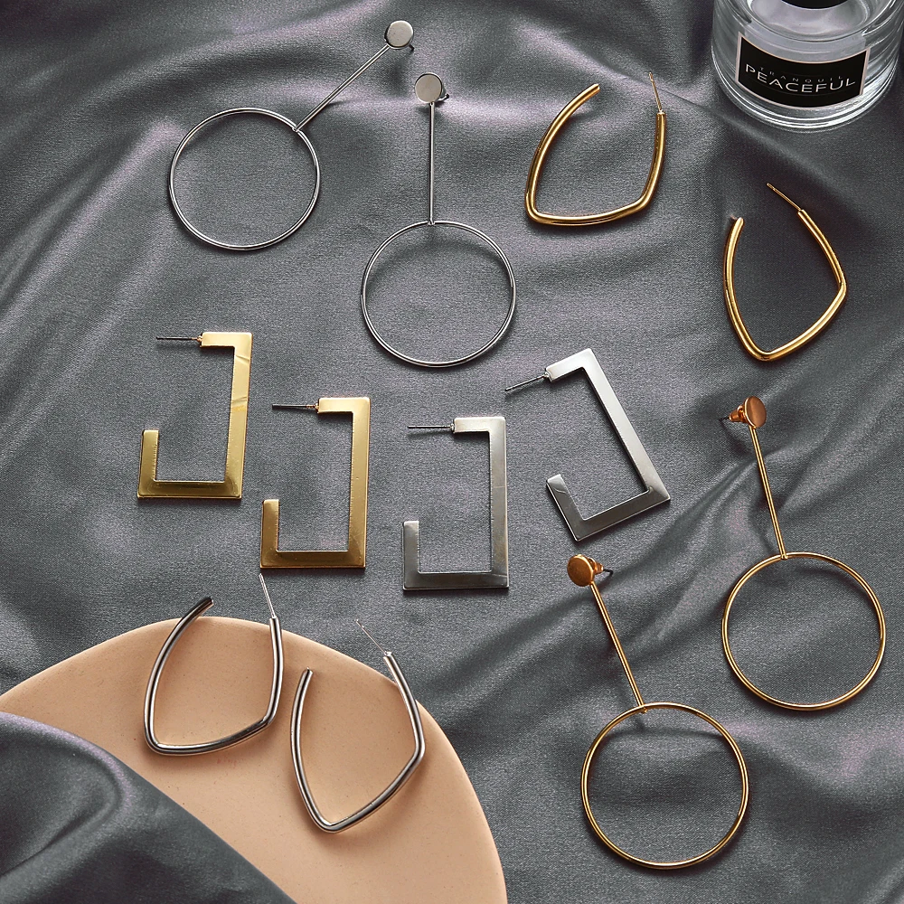 Retro Punk Gold Silver Geometry Statement Earring for Women Irregular Drop Earring Baroque Vintage Jewelry Accessories
Retro Punk Gold Silver Geometry Statement Earring for Women Irregular Drop Earring Baroque Vintage Jewelry Accessories