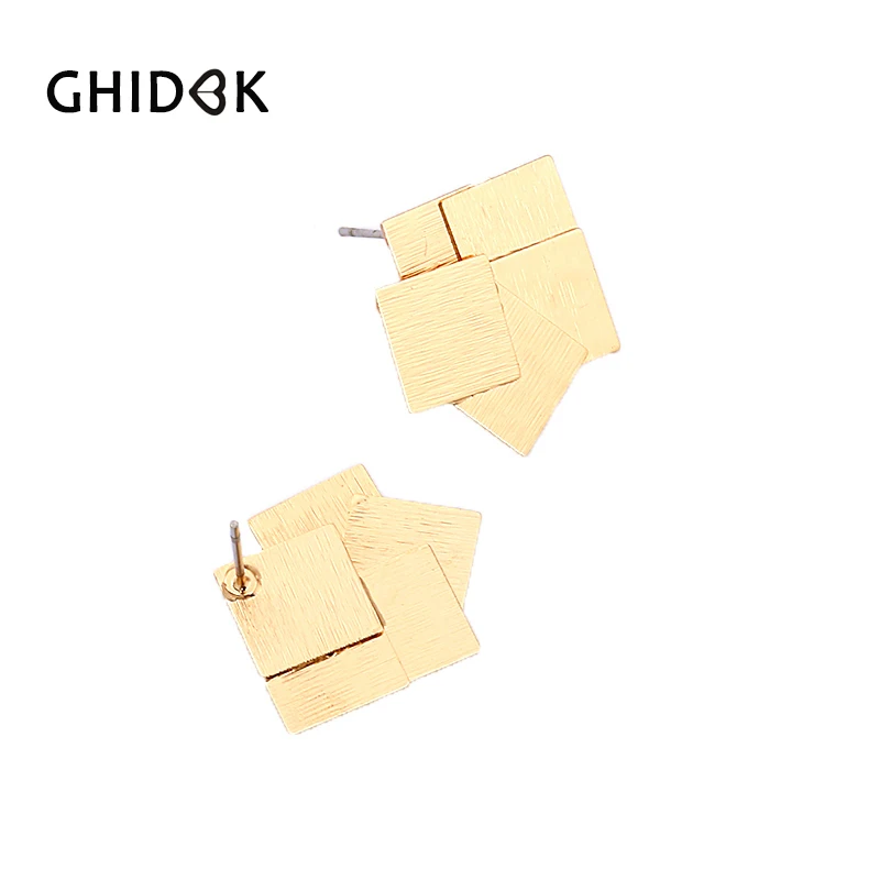 GHIDBK Punk Style Multilayered Tiered Brushed Stud Earrings Geometric Square Shape Earrings Delicate Earrings Studs For Women
GHIDBK Punk Style Multilayered Tiered Brushed Stud Earrings Geometric Square Shape Earrings Delicate Earrings Studs For Women