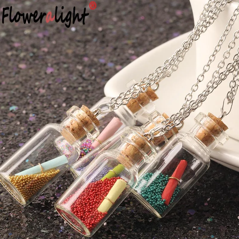 Silver Long Chain Wish Bottle Necklace Handmade Beach Style Beads Note Paper Multi-Color Pendant On Line Sieraden Beads Necklace
Silver Long Chain Wish Bottle Necklace Handmade Beach Style Beads Note Paper Multi-Color Pendant On Line Sieraden Beads Necklace