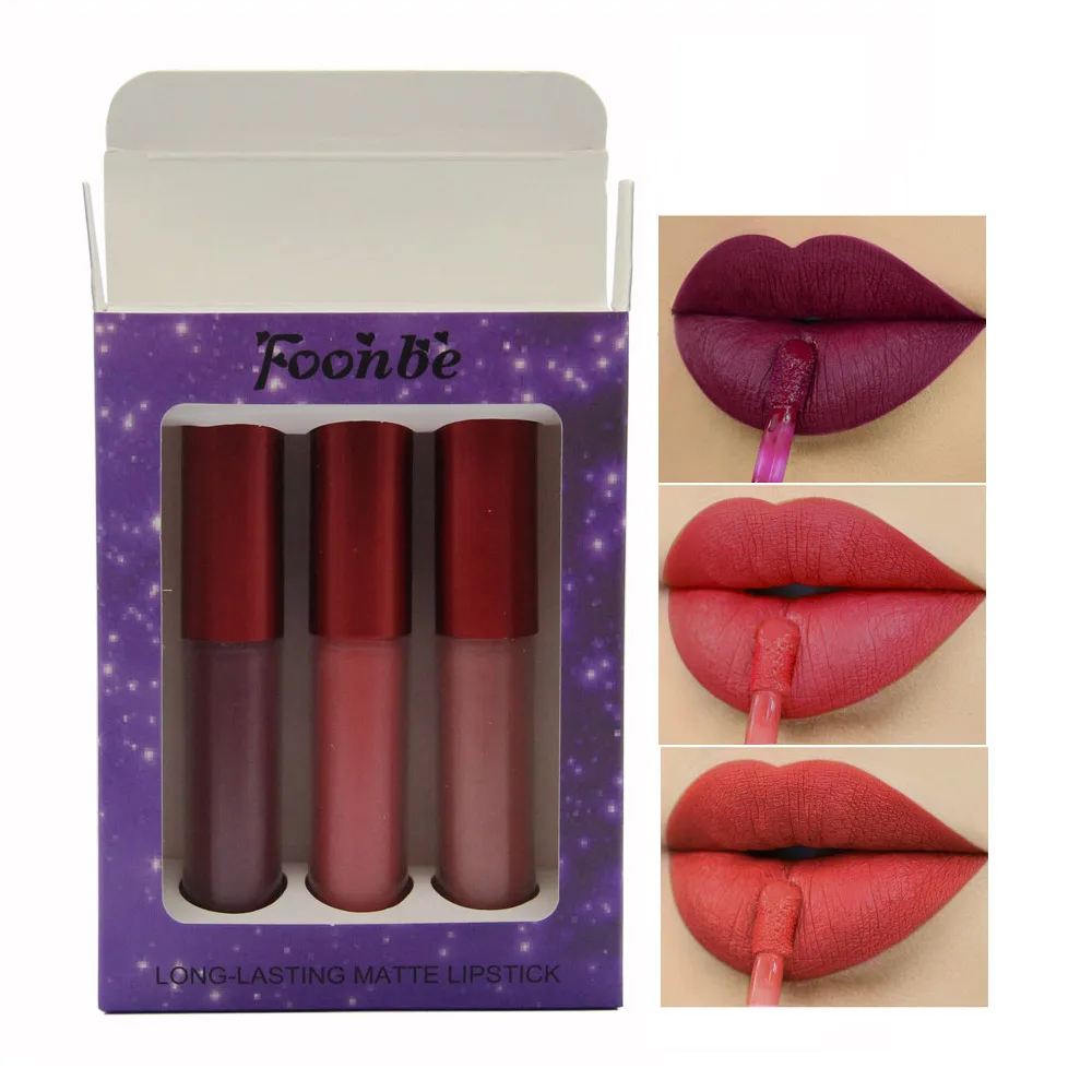FOONBE 3 Pieces/set Mate Lip Gloss Kit Women Makeup Matt Lipstick Lips Make up Cosmetics Matte Lipquid Liptick Beauty Essentials
FOONBE 3 Pieces/set Mate Lip Gloss Kit Women Makeup Matt Lipstick Lips Make up Cosmetics Matte Lipquid Liptick Beauty Essentials