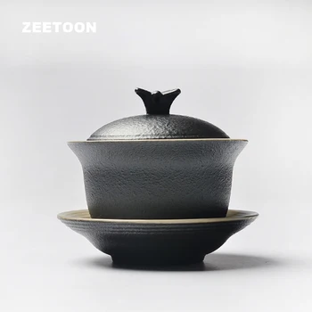 Japanese-Style Zen Ceramic Kung Fu Tea Set Coarse Pottery Tureen Tea Bowl Tea Cup and Saucer Gaiwan Teapot Creative Home Decor
Japanese-Style Zen Ceramic Kung Fu Tea Set Coarse Pottery Tureen Tea Bowl Tea Cup and Saucer Gaiwan Teapot Creative Home Decor