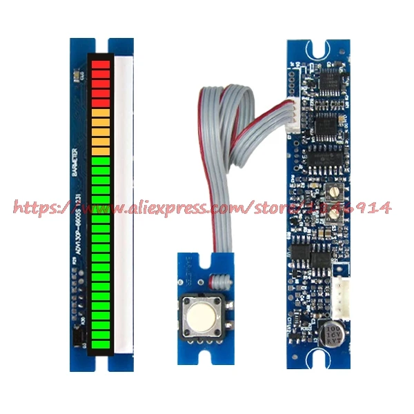 PPM table module The 30 section LED66mm length Sound pressure meter /DB meter / frequency divider with peak hold
PPM table module The 30 section LED66mm length Sound pressure meter /DB meter / frequency divider with peak hold