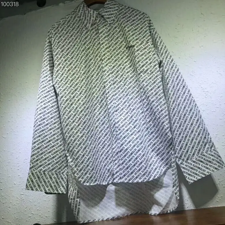 2018 NEW TOP Vetements Letter printing Men Women Shirt hip hop 1:1 High Quality Fashion Casual Vetements Shirts white S-xL
2018 NEW TOP Vetements Letter printing Men Women Shirt hip hop 1:1 High Quality Fashion Casual Vetements Shirts white S-xL