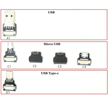 FFC USB 3.1 Type-c cable FPV Flat Slim Thin Ribbon FPC Cable Angle Micro USB OTG to USB for FPV Brushless Handheld Gimbal Servo
FFC USB 3.1 Type-c cable FPV Flat Slim Thin Ribbon FPC Cable Angle Micro USB OTG to USB for FPV Brushless Handheld Gimbal Servo