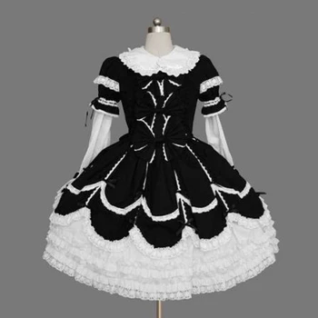 2 Colours Classic Black White/All black Long Sleeved Lolita dress Lolita Dresses Lolita Clothing
2 Colours Classic Black White/All black Long Sleeved Lolita dress Lolita Dresses Lolita Clothing