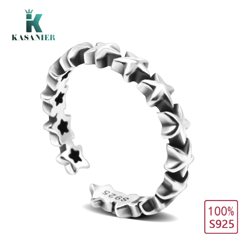 KASANIER 100% 925 Sterling Silver Star Trail Ladies Nice Stackable Ring wear in Toes and Fingers Hollow Open Adjustable
KASANIER 100% 925 Sterling Silver Star Trail Ladies Nice Stackable Ring wear in Toes and Fingers Hollow Open Adjustable
