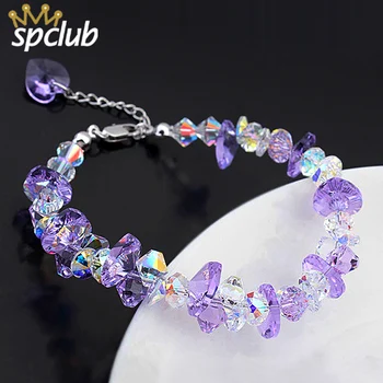 Fashion Crystals from Swarovski Bracelet & Bangle Colorful Gems Pulseras Mujer Charm Bracelet For Women Bridal Wedding Jewelry
Fashion Crystals from Swarovski Bracelet & Bangle Colorful Gems Pulseras Mujer Charm Bracelet For Women Bridal Wedding Jewelry