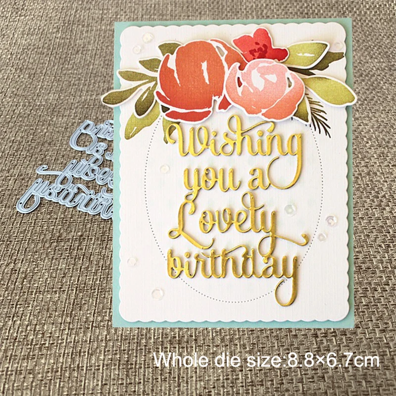 New Design Craft Metal Cutting Dies birthday wish blessing letters Scrapbooking Album DIY Paper Card Craft Embossing Die Cuts
New Design Craft Metal Cutting Dies birthday wish blessing letters Scrapbooking Album DIY Paper Card Craft Embossing Die Cuts
