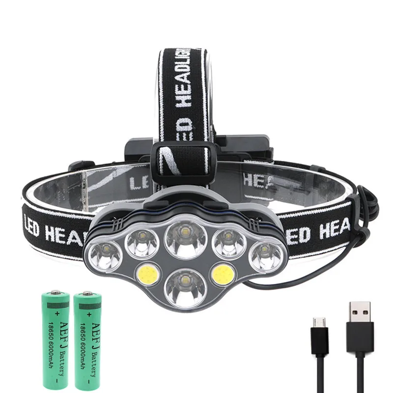 80000LM ABS T6 XPE COB LED Headlamp 8-Mode USB Charger Headlight Use 18650 Battery Head Lamp Waterproof Hunting Flashlight
80000LM ABS T6 XPE COB LED Headlamp 8-Mode USB Charger Headlight Use 18650 Battery Head Lamp Waterproof Hunting Flashlight