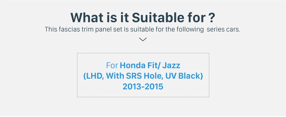 Seicane Nice 2Din 2013 2014 2015 Honda Fit Jazz LHD with SRS Hole Car Radio Fascia Panel Frame Dash Mount Stereo Install