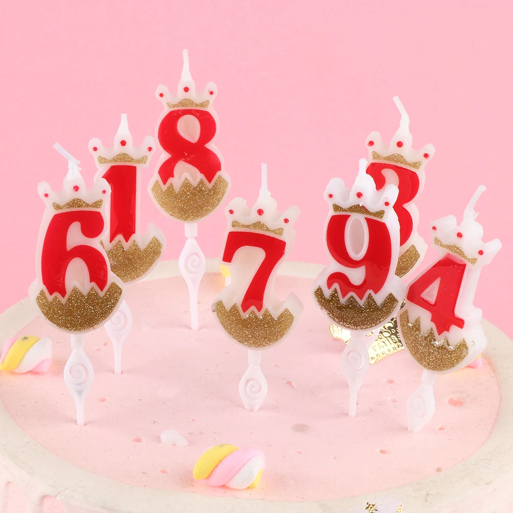 1PC 0-9 Numbers Cake Topper Birthday Wedding Digital Crown Candles Gold Red Number Party Supplies DIY Decoration for Baking
1PC 0-9 Numbers Cake Topper Birthday Wedding Digital Crown Candles Gold Red Number Party Supplies DIY Decoration for Baking