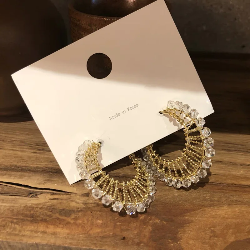 2019 New Fashion Women Punk Shiny Crystal Hoop Earrings Gold Color Big Circle Earrings Party Pendientes Jewelry Girl Gifts
2019 New Fashion Women Punk Shiny Crystal Hoop Earrings Gold Color Big Circle Earrings Party Pendientes Jewelry Girl Gifts