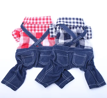New Dog Cat Plaid Denim Jumpsuit T-Shirt Pet Puppy Coat Jacket Spring/Summer Clothes Apparel 5 Sizes 2 Colours
New Dog Cat Plaid Denim Jumpsuit T-Shirt Pet Puppy Coat Jacket Spring/Summer Clothes Apparel 5 Sizes 2 Colours