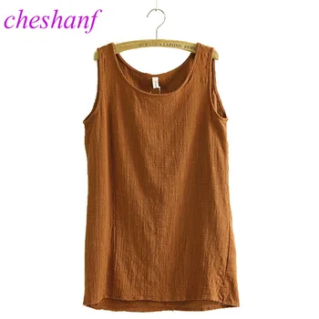 Cheshanf 2020 New Summer Vest Sleeveless Linen Cotton Loose Women Tanks Soft Long O Neck Conforatble Vest Hot Top Casual
Cheshanf 2020 New Summer Vest Sleeveless Linen Cotton Loose Women Tanks Soft Long O Neck Conforatble Vest Hot Top Casual
