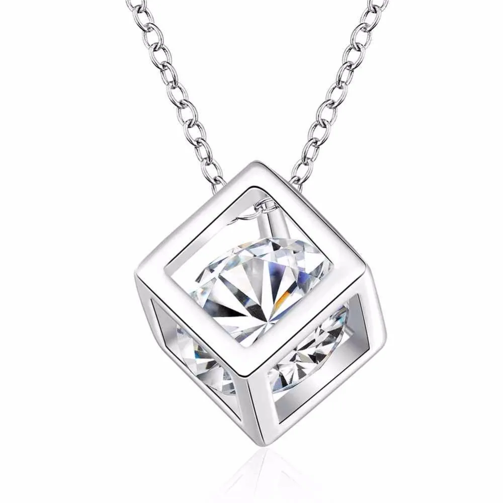 2017 Fashion Silver Colorful Crystal Pendant Necklaces For Women Square Cube Suspension Pendants Necklace Bride Wedding gift
2017 Fashion Silver Colorful Crystal Pendant Necklaces For Women Square Cube Suspension Pendants Necklace Bride Wedding gift