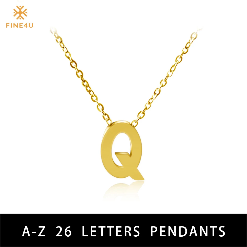 FINE4U N116 Initial 26 Letters Pendant Necklace Gold/Silver Color Stainless Steel Alphabet Jewelry For Women's Birthday Gifts
FINE4U N116 Initial 26 Letters Pendant Necklace Gold/Silver Color Stainless Steel Alphabet Jewelry For Women's Birthday Gifts
