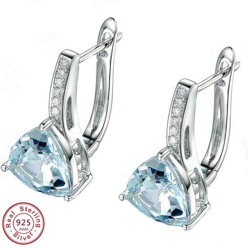 2019 Hot Sale Real 925 Sterling Silver Dazzling Blue CZ Crystal Stud Earrings for Women Fashion S925 Silver Jewelry Gift Brincos
2019 Hot Sale Real 925 Sterling Silver Dazzling Blue CZ Crystal Stud Earrings for Women Fashion S925 Silver Jewelry Gift Brincos