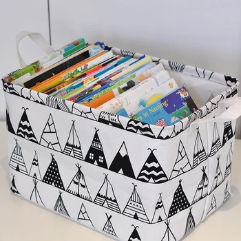 Cotton Linen Eco-friendly Foldable Laundry Storage Basket Organizer For Toys Dirty Clothes Sundries Books Magazine with Handle
Cotton Linen Eco-friendly Foldable Laundry Storage Basket Organizer For Toys Dirty Clothes Sundries Books Magazine with Handle