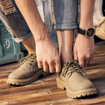 2019 Autumn men's big head shoes men's fashion British cargo shoes men's casual leather vintage Martin shoes
2019 Autumn men's big head shoes men's fashion British cargo shoes men's casual leather vintage Martin shoes
