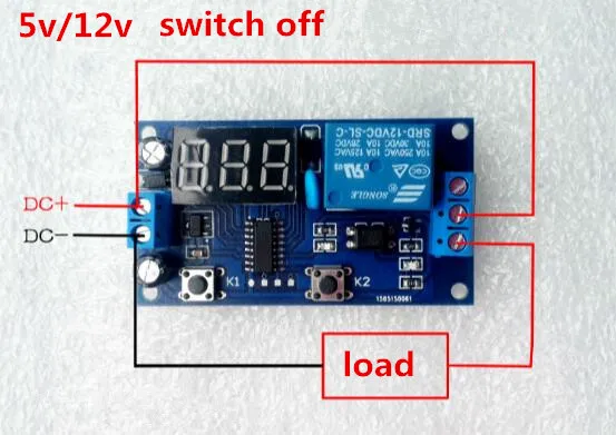 Delay Time Relay Module Timer relay 5v/ 12V LED Display Intelligent Control Time Relay/Delay for switching off
Delay Time Relay Module Timer relay 5v/ 12V LED Display Intelligent Control Time Relay/Delay for switching off