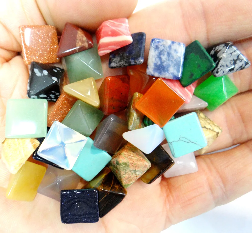 Wholesale Best Sale Fashion Natural Stone Square Pyramid CAB Cabochons Mixed Color pendant Beads 12*12mm 30PCS no hole
Wholesale Best Sale Fashion Natural Stone Square Pyramid CAB Cabochons Mixed Color pendant Beads 12*12mm 30PCS no hole
