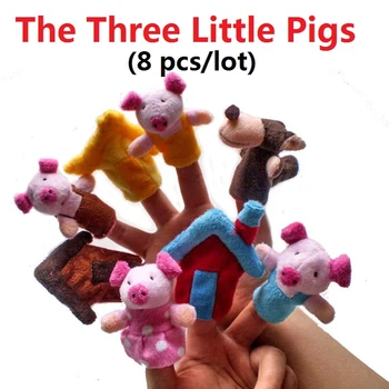 Hot Sales 8pcs/lot Baby kids toys The Three Little Pigs Finger Puppets Cloth Doll Baby Educational Hand Toy cotton plush
Hot Sales 8pcs/lot Baby kids toys The Three Little Pigs Finger Puppets Cloth Doll Baby Educational Hand Toy cotton plush