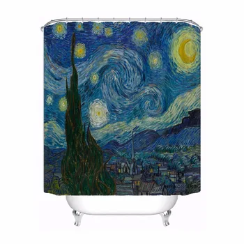 Custom Van Gogh Terrasse Des Cafes Waterproof Shower Curtain Home Bath Bathroom s Hooks Polyester Fabric Multi Sizes180509-62
Custom Van Gogh Terrasse Des Cafes Waterproof Shower Curtain Home Bath Bathroom s Hooks Polyester Fabric Multi Sizes180509-62