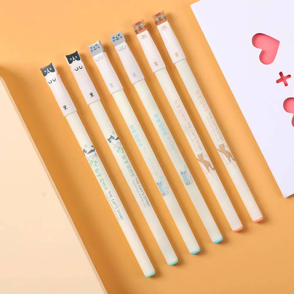 JIANWU 3pcs/set 0.38mm cute cartoon cat gel pen kawaii black ink pens for student Creative Cap pulling Pens School supplies
JIANWU 3pcs/set 0.38mm cute cartoon cat gel pen kawaii black ink pens for student Creative Cap pulling Pens School supplies