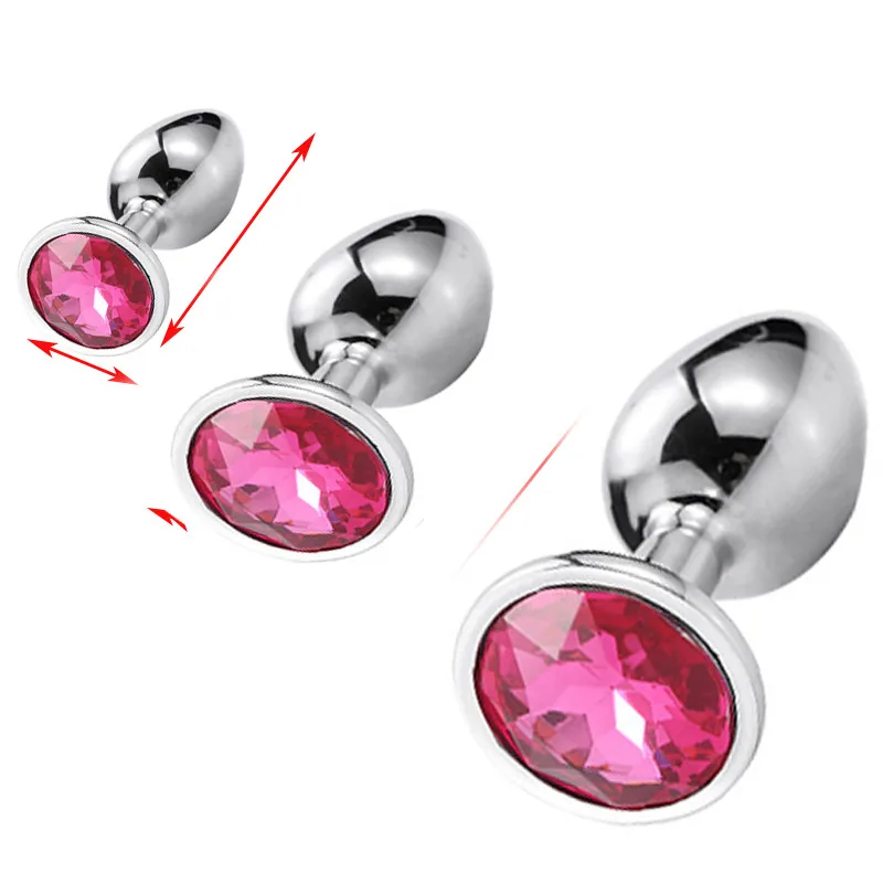 Sm products sex Metal Crystal Anal Plug Stainless Steel Booty Beads Jewelled Anal Butt Plug Sex Toys Products for Men Couples