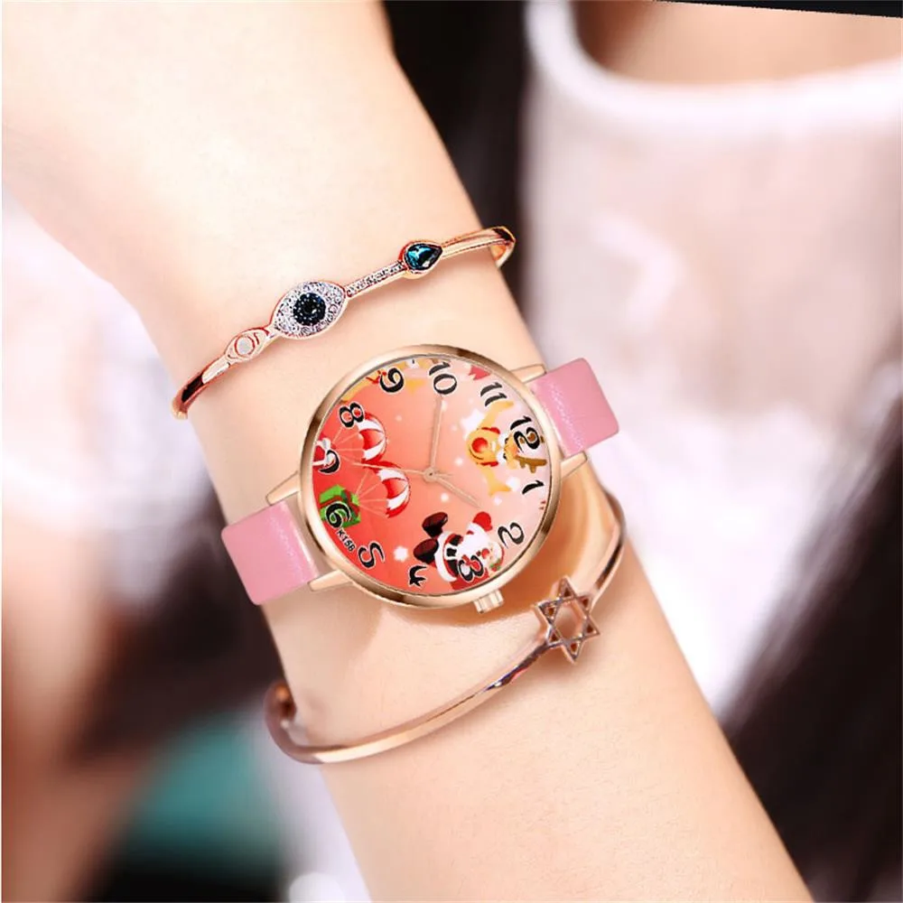 Hour Clock Watch Women relogio masculino New Christmas Old man Pattern Leather Band Analog Quartz Vogue Watches Dropshipping &Ff
Hour Clock Watch Women relogio masculino New Christmas Old man Pattern Leather Band Analog Quartz Vogue Watches Dropshipping &Ff