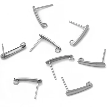 Earrings Post Stainless Steel Findings 3x15mm Rectangle with Loop Hanger Settings stud Earrings DIY for Pearls Earring Wholesale
Earrings Post Stainless Steel Findings 3x15mm Rectangle with Loop Hanger Settings stud Earrings DIY for Pearls Earring Wholesale