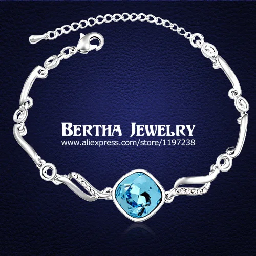 

Unique Brand Bracelets & Bangles Pulseras Pulseira Feminina Women Crystals from Swarovski Cristal Bijoux Charm Jewelry