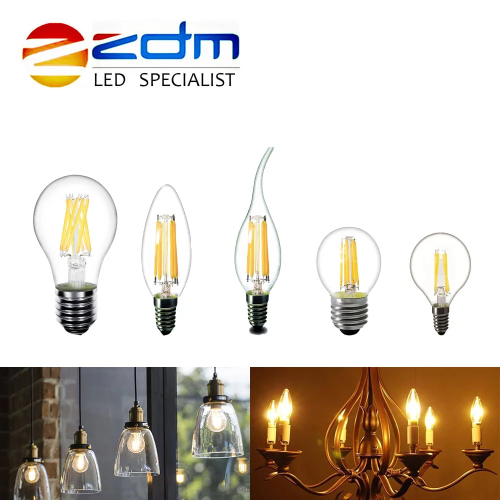 ZDM vintage LED lamp 2W 4W 6W 8W Filament E27 Edison LED Light BulbsE14 LED E27 bulb 220v LED E14 Globe decorative
ZDM vintage LED lamp 2W 4W 6W 8W Filament E27 Edison LED Light BulbsE14 LED E27 bulb 220v LED E14 Globe decorative