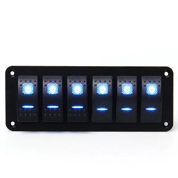 12V Rocker Switch Panel for Caravan Marine Boat RV Universal Car Boat Switch Panel Lighter Socket 6 Gang Blue LED 12V 24V
12V Rocker Switch Panel for Caravan Marine Boat RV Universal Car Boat Switch Panel Lighter Socket 6 Gang Blue LED 12V 24V