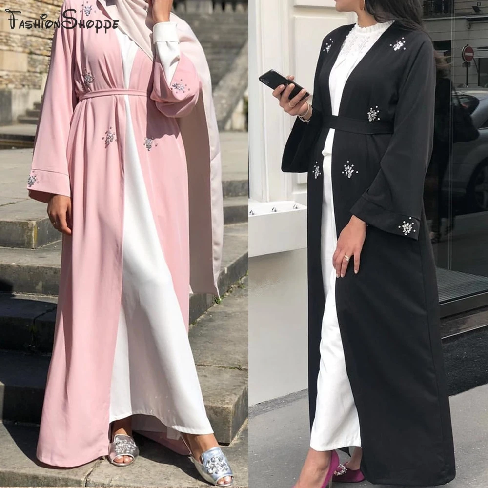 Muslim Diamonds Beading Cardigan Abaya Full Dress Kimono Long Robe Gowns Jubah Dubai Middle East Ramadan Arab Islamic Clothing
Muslim Diamonds Beading Cardigan Abaya Full Dress Kimono Long Robe Gowns Jubah Dubai Middle East Ramadan Arab Islamic Clothing